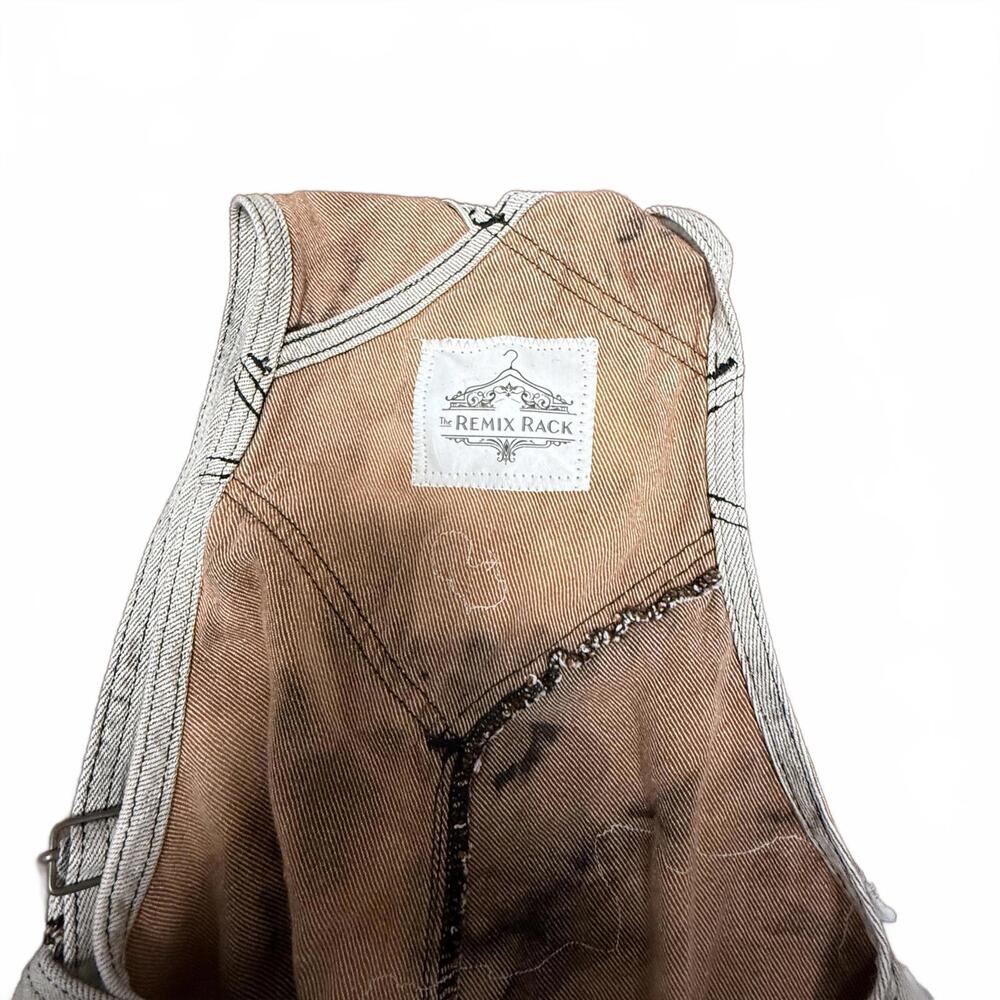 Handmade Up-cycled Magnolia Pearl‎ inspired quilted Miner Overalls NWT - Picture 5 of 16